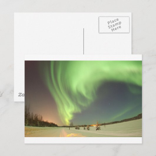 GORGEEUZE NOORDELIJKE LICHTEN BRIEFKAART (Voorkant / Achterkant)