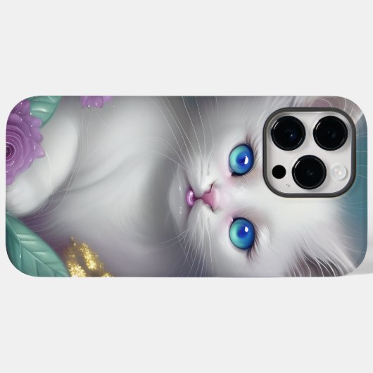 GORGEOEUW FLUFFY WHITE LITTLE KITTEN Case-Mate iPhone CASE (Achterkant (horizontaal))