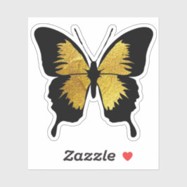 GORGEOEUZE BUTTERFLY SHINY YELLOW GOLD BLACK CONTO STICKER