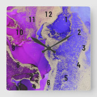 Gorgeous Abstract Gold Pink Purple Jewel Tone