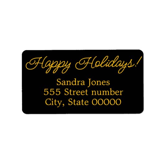 Gorgeous address labels happy holidays (Voorkant)