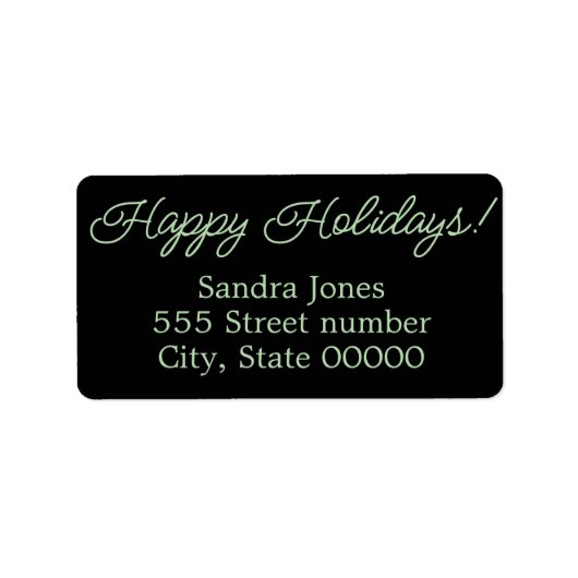 Gorgeous address labels happy holidays (Voorkant)