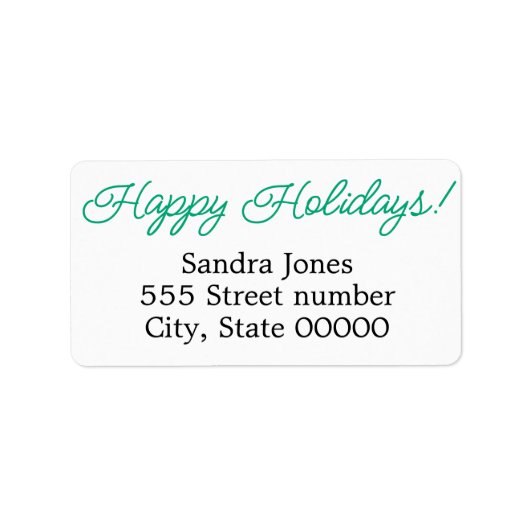 Gorgeous address labels happy holidays (Voorkant)