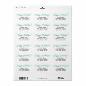Gorgeous address labels happy holidays (Full Sheet)
