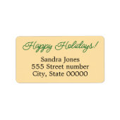 Gorgeous address labels happy holidays (Voorkant)