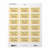 Gorgeous address labels happy holidays (Full Sheet)