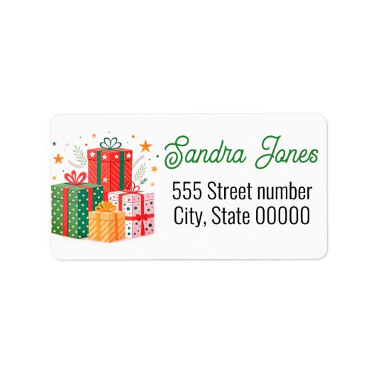 Gorgeous address labels holiday (Voorkant)