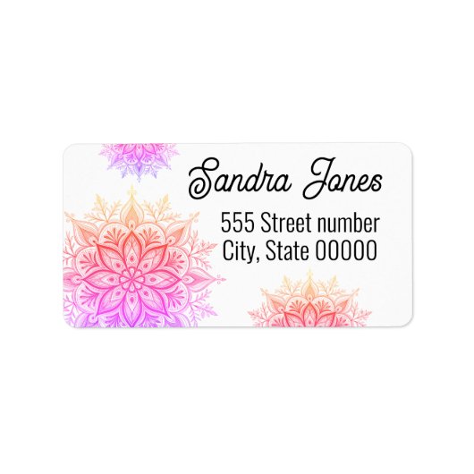 Gorgeous address labels snowflake (Voorkant)
