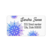 Gorgeous address labels snowflake (Voorkant)
