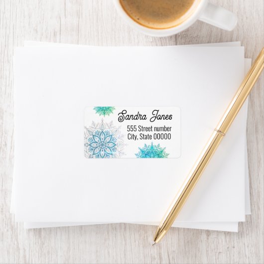 Gorgeous address labels snowflake (Insitu)