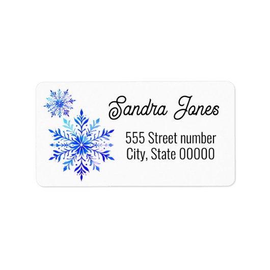 Gorgeous address labels snowflake (Voorkant)