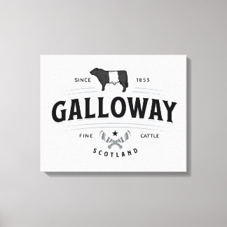 Gorgeous Belted Galloway Farm Sign Beltie Gift  Canvas Afdruk