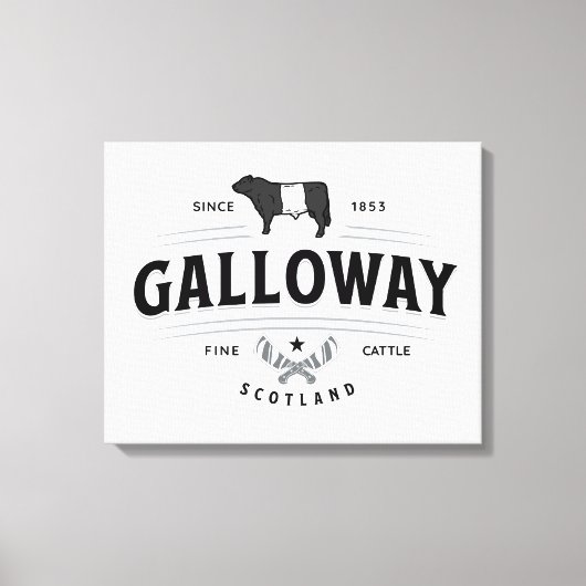 Gorgeous Belted Galloway Farm Sign Beltie Gift  Canvas Afdruk (Voorkant)