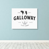 Gorgeous Belted Galloway Farm Sign Beltie Gift  Canvas Afdruk (Insitu (Houten vloer))