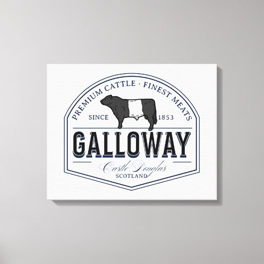 Gorgeous Belted Galloway Steer Cutout Beltie Gift Canvas Afdruk (Voorkant)