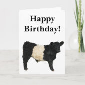 Gorgeous Belted Galloway Steer Cutout Card Kaart (Voorkant)