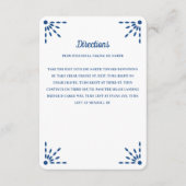 Gorgeous Blue Papel Picado Wedding Directions Informatiekaartje (Voorkant)