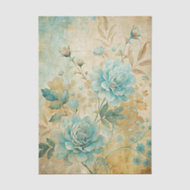 Gorgeous Blue Peonies on Distressed Background Tissuepapier