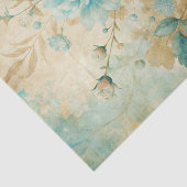 Gorgeous Blue Peonies on Distressed Background Tissuepapier (Detail)