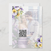 Gorgeous Botanical Purple Pansies Flowers Photo Save The Date (Achterkant)
