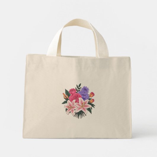 Gorgeous Bouquet Mini Tote Bag (Achterkant)
