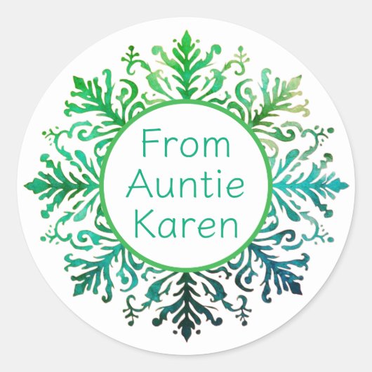 Gorgeous Christmas stickers personalized (Voorkant)