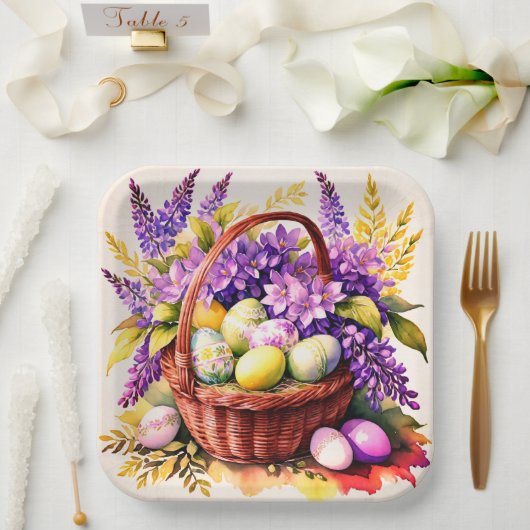 Gorgeous Easter paper plates Papieren Bordje (Huwelijk)