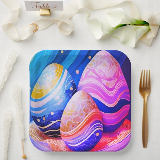 Gorgeous Easter paper plates Papieren Bordje (Huwelijk)