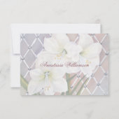 GORGEOUS ELEGANT WHITE AMARYLLIS FLOWER RSVP (Achterkant)