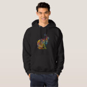 Gorgeous Floral Easter Bunny Spring Flower Rabbit  Hoodie (Voorkant volledig)