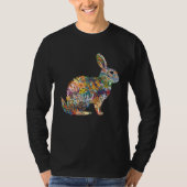 Gorgeous Floral Easter Bunny Spring Flower Rabbit  T-shirt (Voorkant)