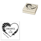 Gorgeous Floral Heart-Shape Handmade with Love Rubberstempel (Gestempeld)