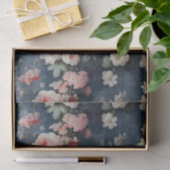 Gorgeous Flowers on a Dark Blue Background Tissuepapier (Geschenk)