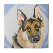 Gorgeous German Shepherd, Alsatian Tegeltje (Voorkant)