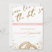 Gorgeous - Gold Pink COLLECTIE A Save the date 1 Kaart (Voorkant)