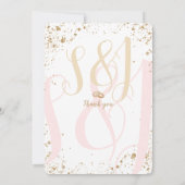 Gorgeous - Gold Pink Save the date 2 Kaart (Achterkant)