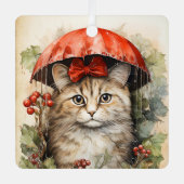 Gorgeous Kitten  Christmas  Metalen Ornament (Voorkant)