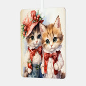 Gorgeous Kitten Couple Christmas Metalen Ornament (Voorkant links)
