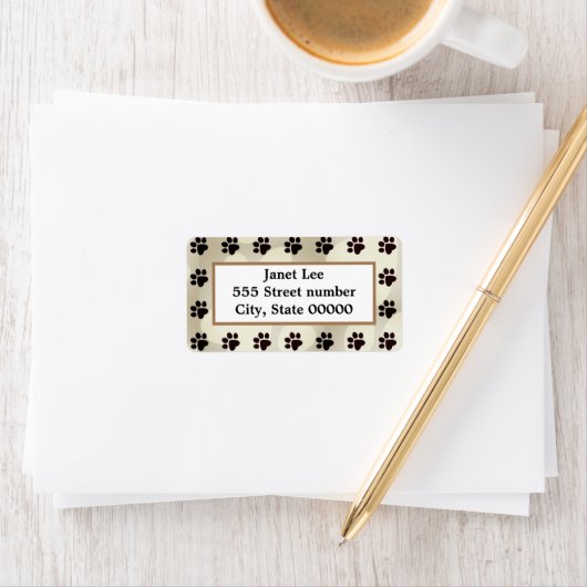 Gorgeous one of a-kind address labels dog lover (Insitu)