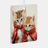 Gorgeous Orange Kitten Couple Christmas  Metalen Ornament (Voorkant Rechts)