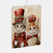 Gorgeous Orange Kitten Couple Christmas  Metalen Ornament (Voorkant Rechts)