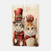 Gorgeous Orange Kitten Couple Christmas  Metalen Ornament (Voorkant links)