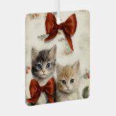 Gorgeous Orange Kitten Couple Christmas  Metalen Ornament (Voorkant Rechts)