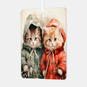 Gorgeous Orange Kitten Couple Christmas  Metalen Ornament (Voorkant links)