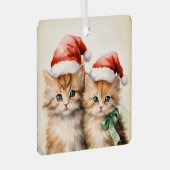 Gorgeous Orange Kitten Couple Christmas  Metalen Ornament (Voorkant Rechts)