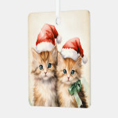 Gorgeous Orange Kitten Couple Christmas  Metalen Ornament (Voorkant links)