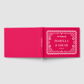 Gorgeous Ornate Papel Picado Hot Pink Wedding  Gastenboek (Volledig)