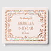 Gorgeous Ornate Papel Picado Rose Gold Wedding  Gastenboek (Voorkant)