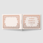 Gorgeous Ornate Papel Picado Rose Gold Wedding  Gastenboek (Volledig)