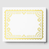 Gorgeous Ornate Papel Picado Wedding Gold Gastenboek (Achterkant)